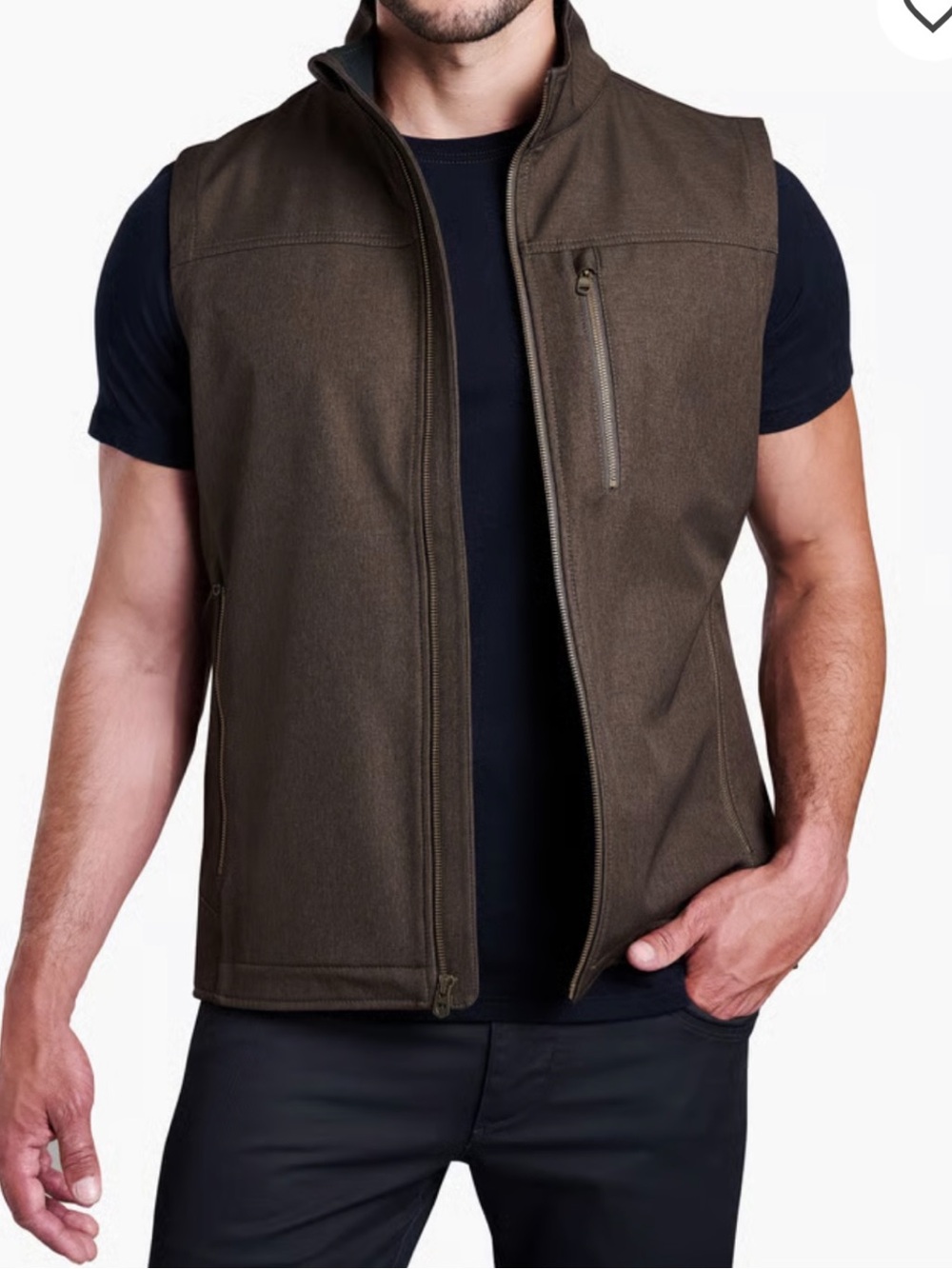 Kuhl Vest Impakt Vest in Espresso # 1163 Brown size XXL